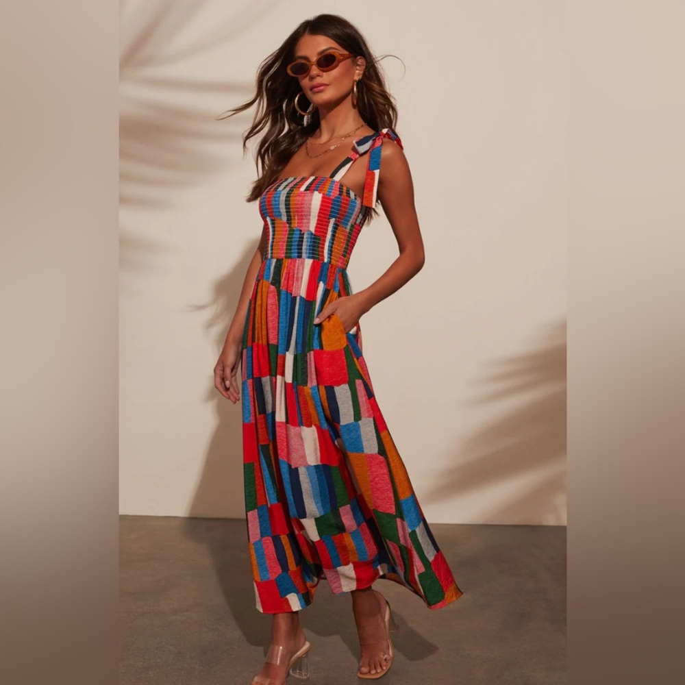 VICI Endless Vaycay Colorblock MIDI Dress